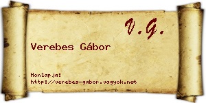 Verebes Gábor névjegykártya