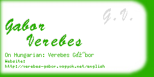 gabor verebes business card